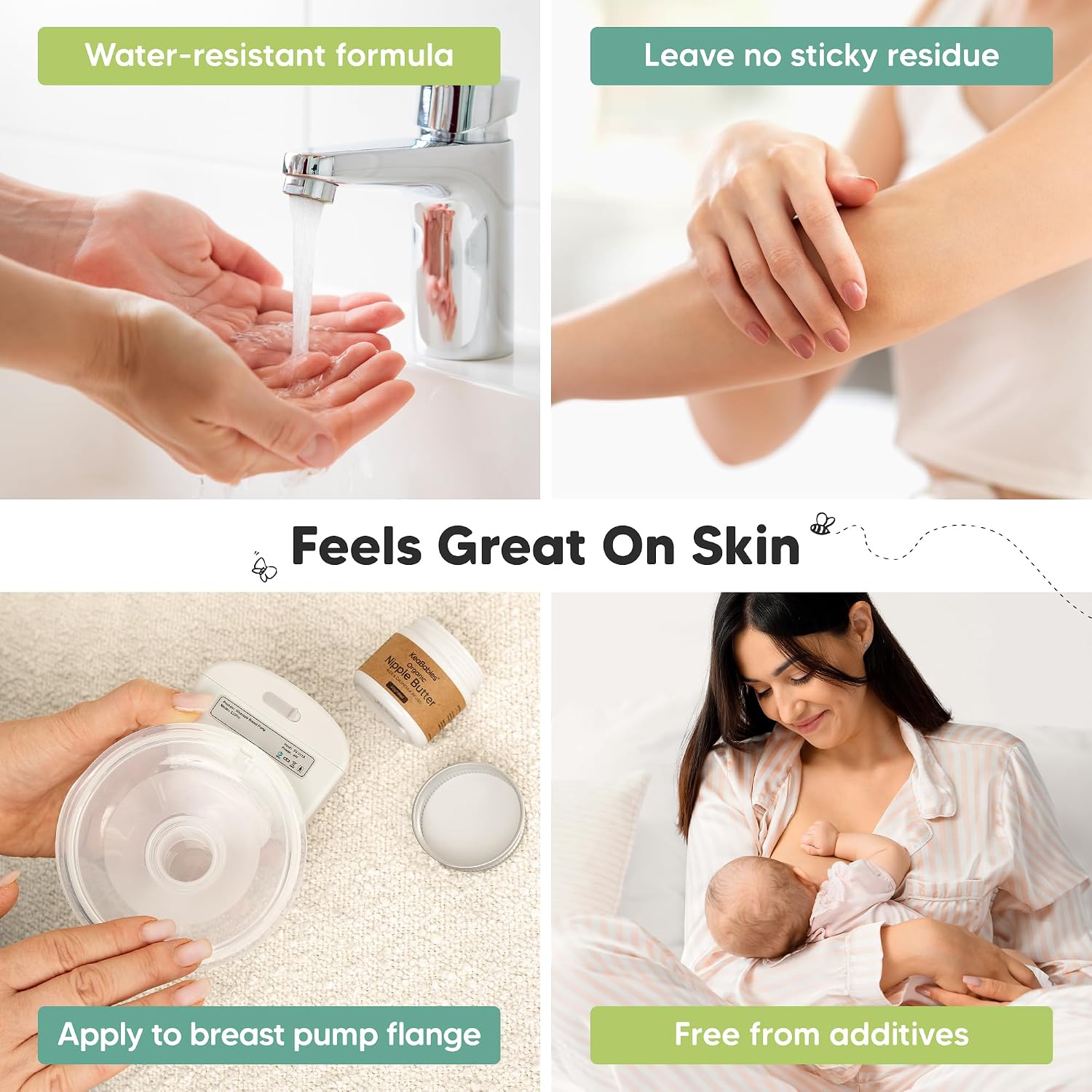 2pk Organic Nipple Butter for Cracked, Sore, Relief, Safe (Soothing, 2oz)