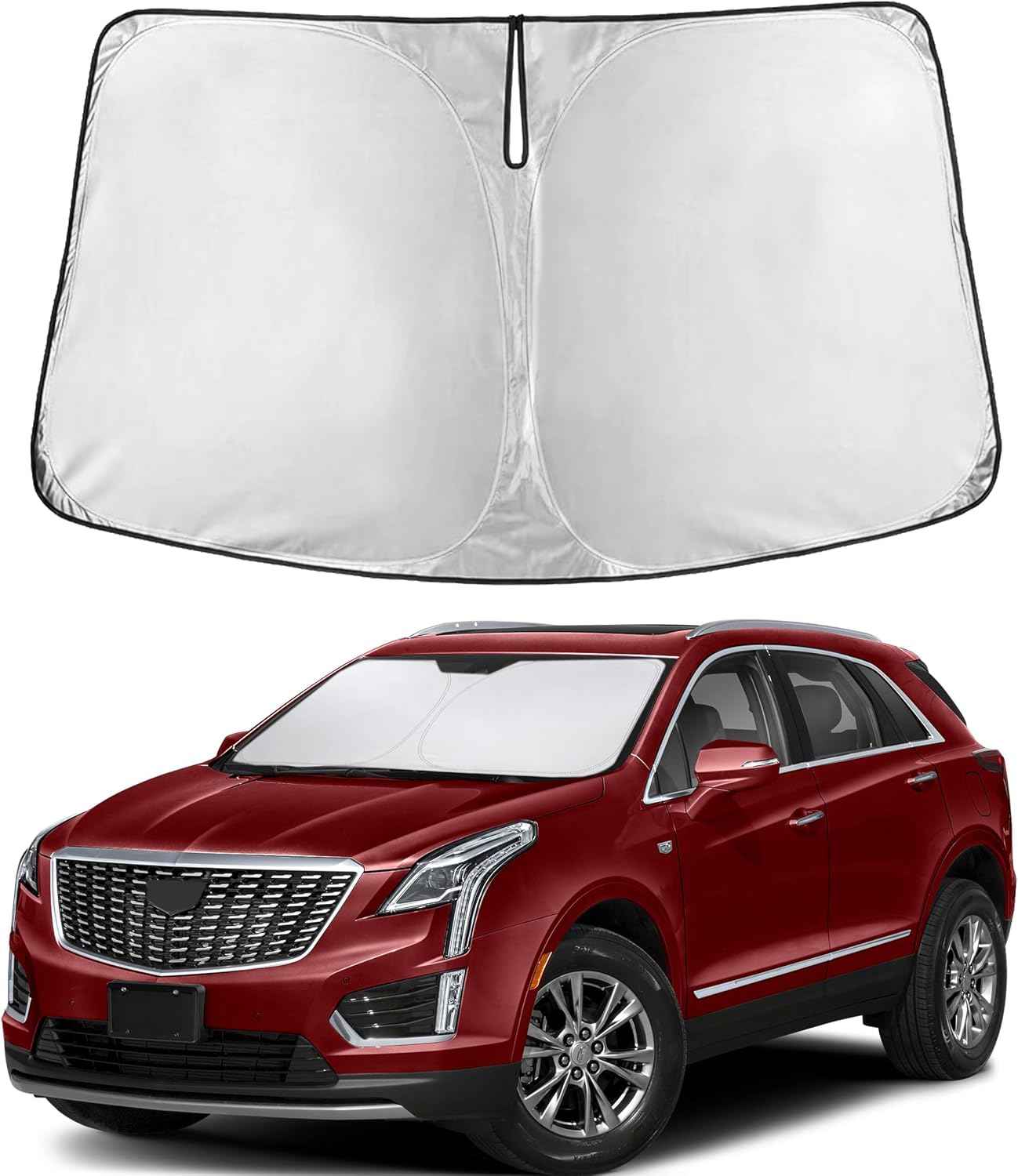 EcoNour Windshield Sunshade Compatible for Cadillac XT5 2017-2023 2024 2025