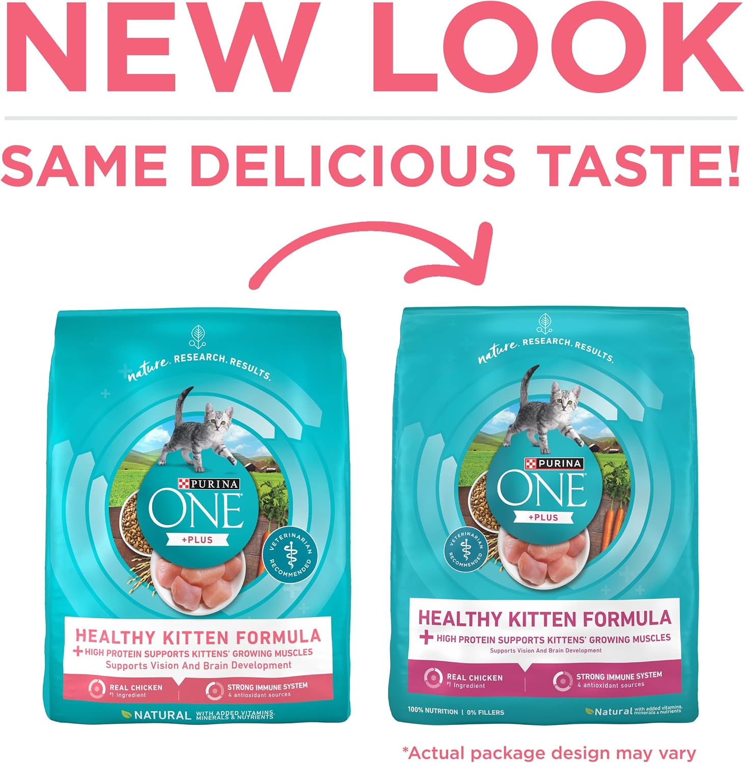 Purina ONE High Protein Natural Kitten Dry Cat Food, 7 lb Bag