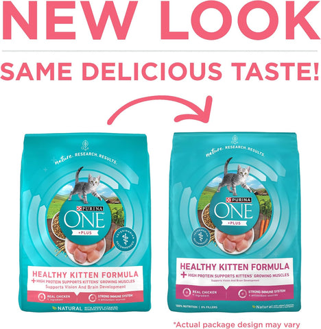 Purina ONE High Protein Natural Kitten Dry Cat Food, 7 lb Bag