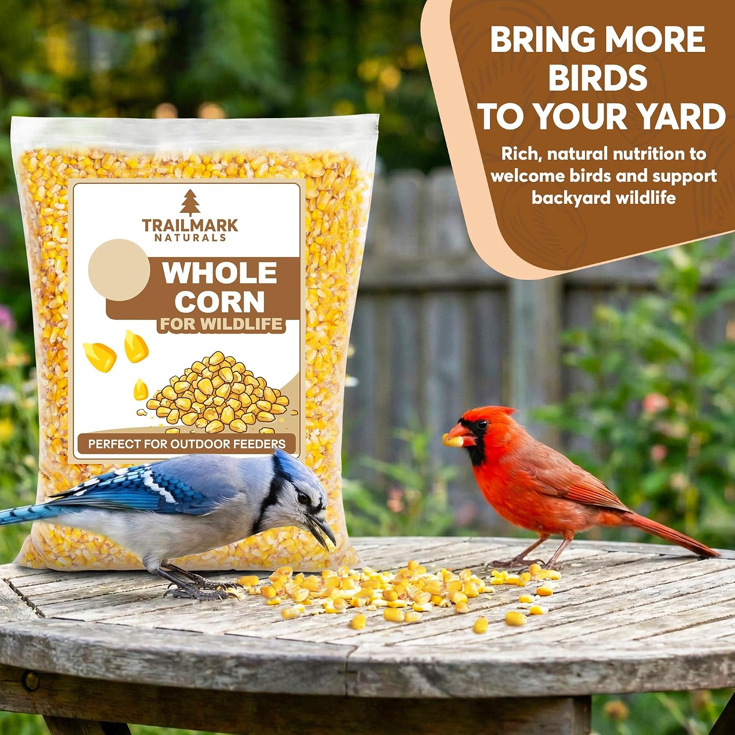 Whole Corn 10 LB– Premium Bird Seed & Wildlife Feed for Ducks, Deer, Squirrels, Chickens, and Turkeys – Grown in USA