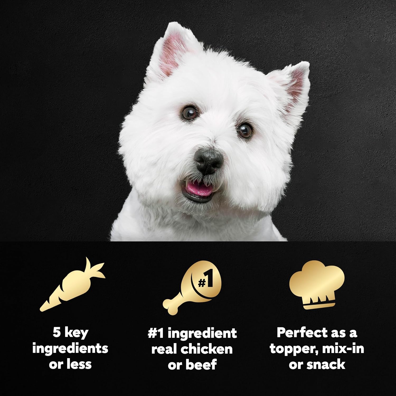Cesar Simply Crafted Wet Dog Food Toppers, Chicken & Beef, 1.3 oz, 16 Count