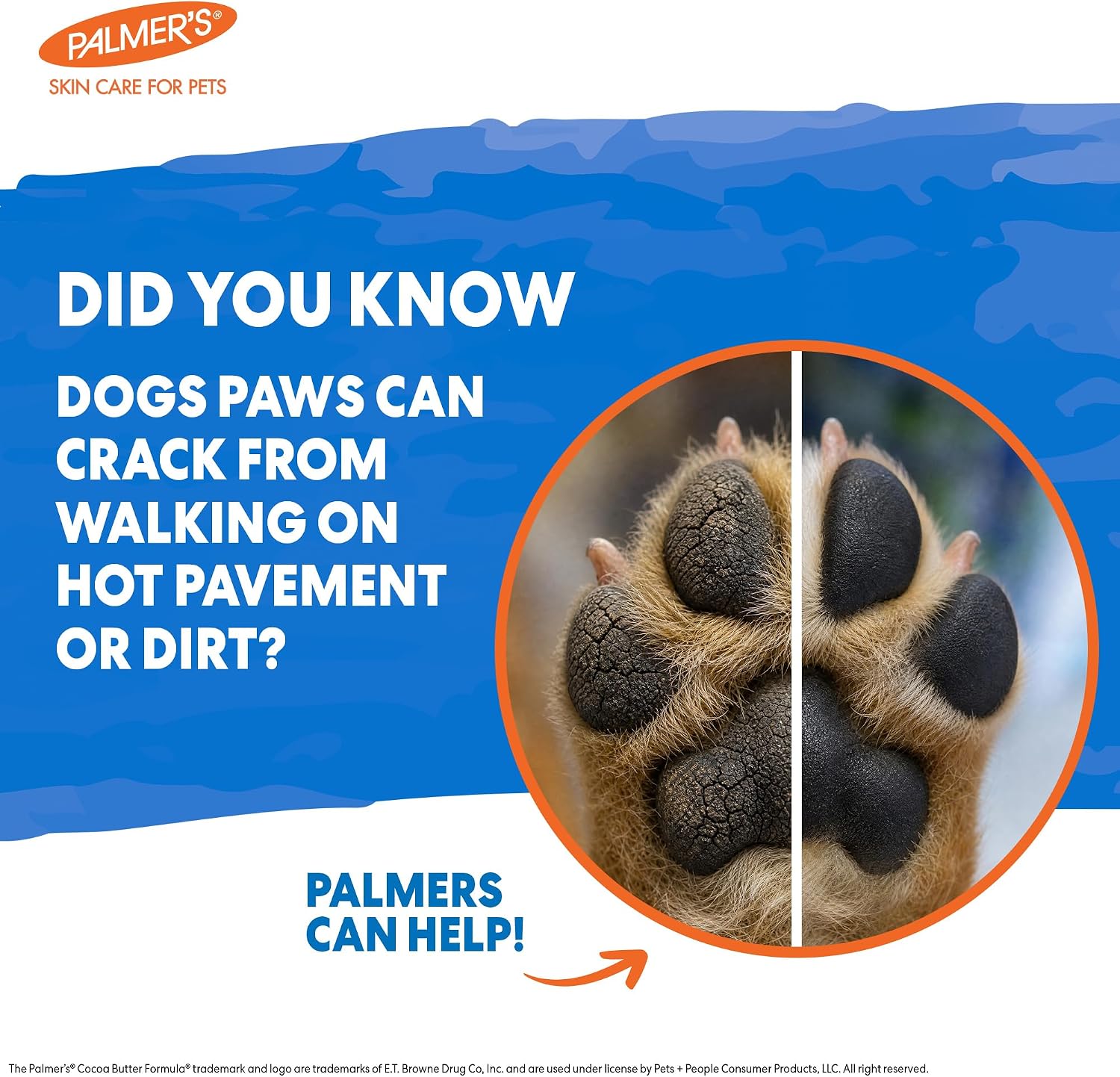 Palmers for Pets Cocoa Butter Paw Pad and Nose Balm for Dogs, 3.5 Oz