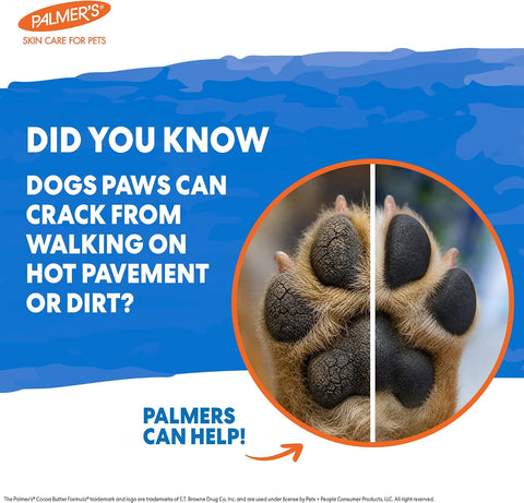Palmers for Pets Cocoa Butter Paw Pad and Nose Balm for Dogs, 3.5 Oz