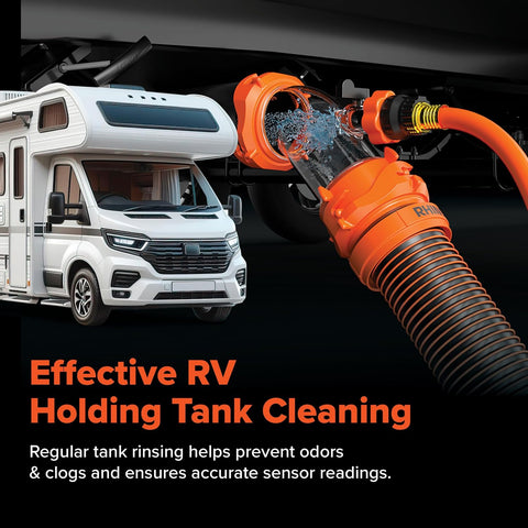 Camco Rhino Blaster RV Tank Rinser with Backflow Preventer, 45-Degree Elbow