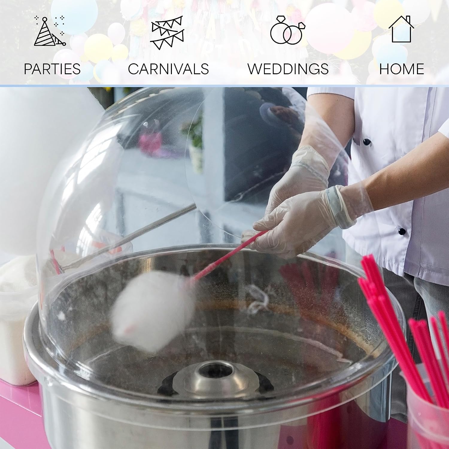 VIVO Pink 1030W Electric Cotton Candy Machine, CANDY-V001