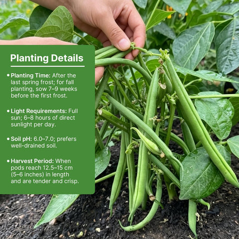 Groundio 30+ Contender Bush Green Bean Seeds - Phaseolus Vulgaris