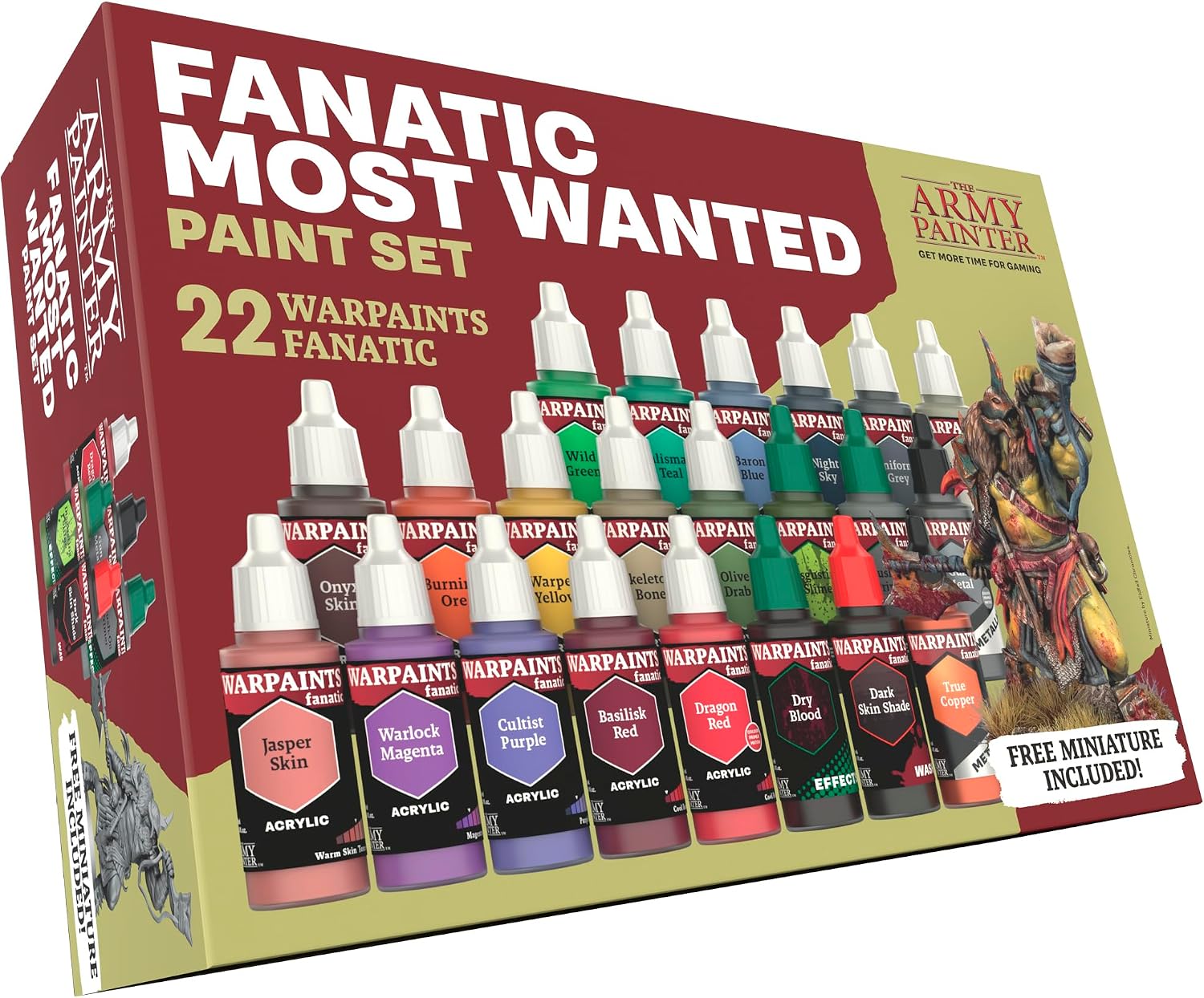 The Army Painter, Warpaints Fanatic Most Wanted Paint Set, 22 x 18 ml