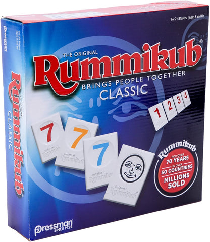 Pressman Rummikub - The Original Rummy Tile Game | Exciting Family Game of Strategy and Luck | Promotes STEM Skills | For Kids, Teens, Adults | 2-4 Players, Ages 8+