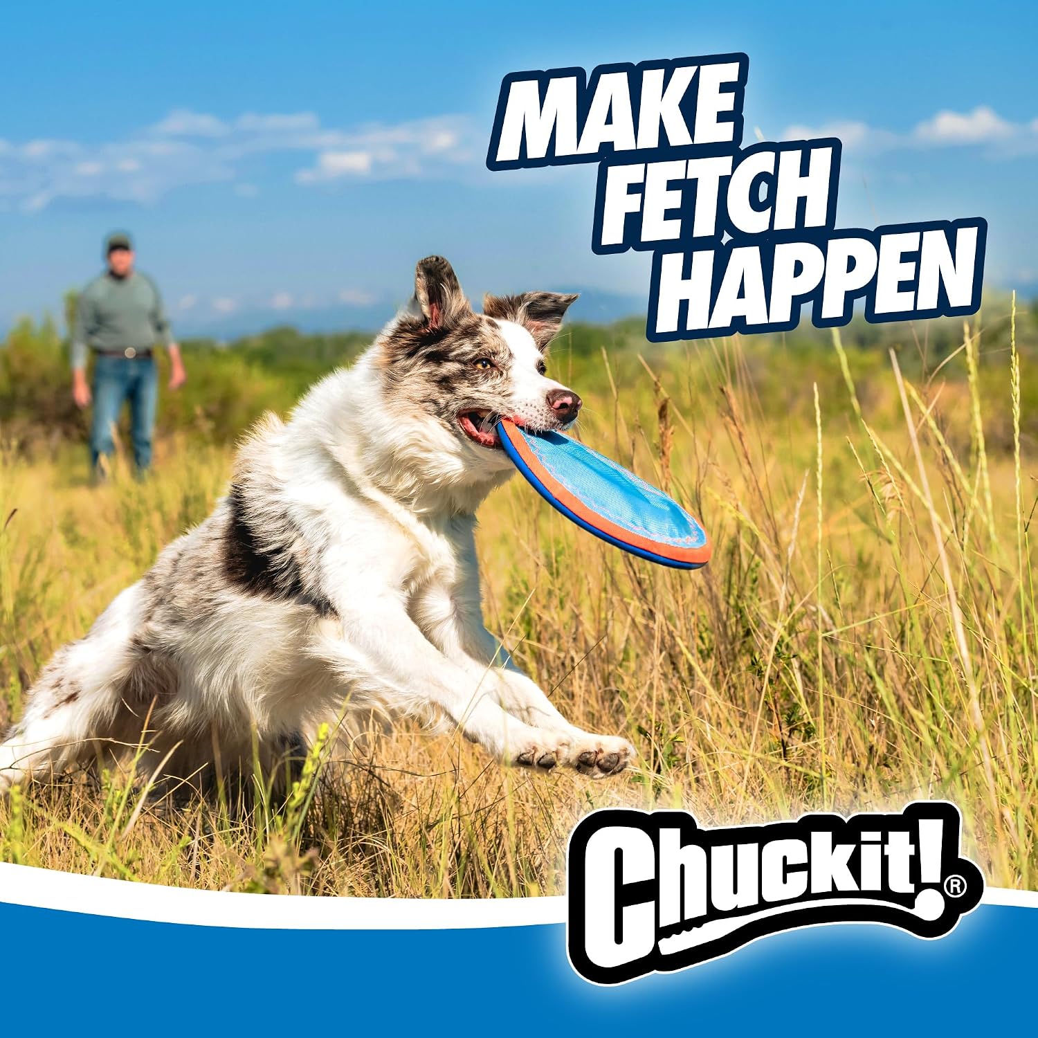Chuckit! Paraflight Flying Disc Dog Toy, Floats, Size Large, 1 Pack