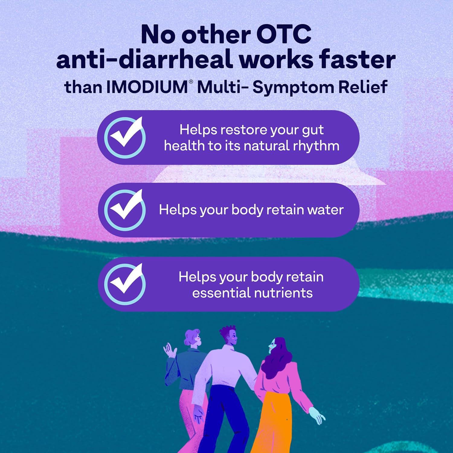 Imodium Multi-Symptom Relief Caplets, Anti-Diarrheal Medicine, 24 Ct