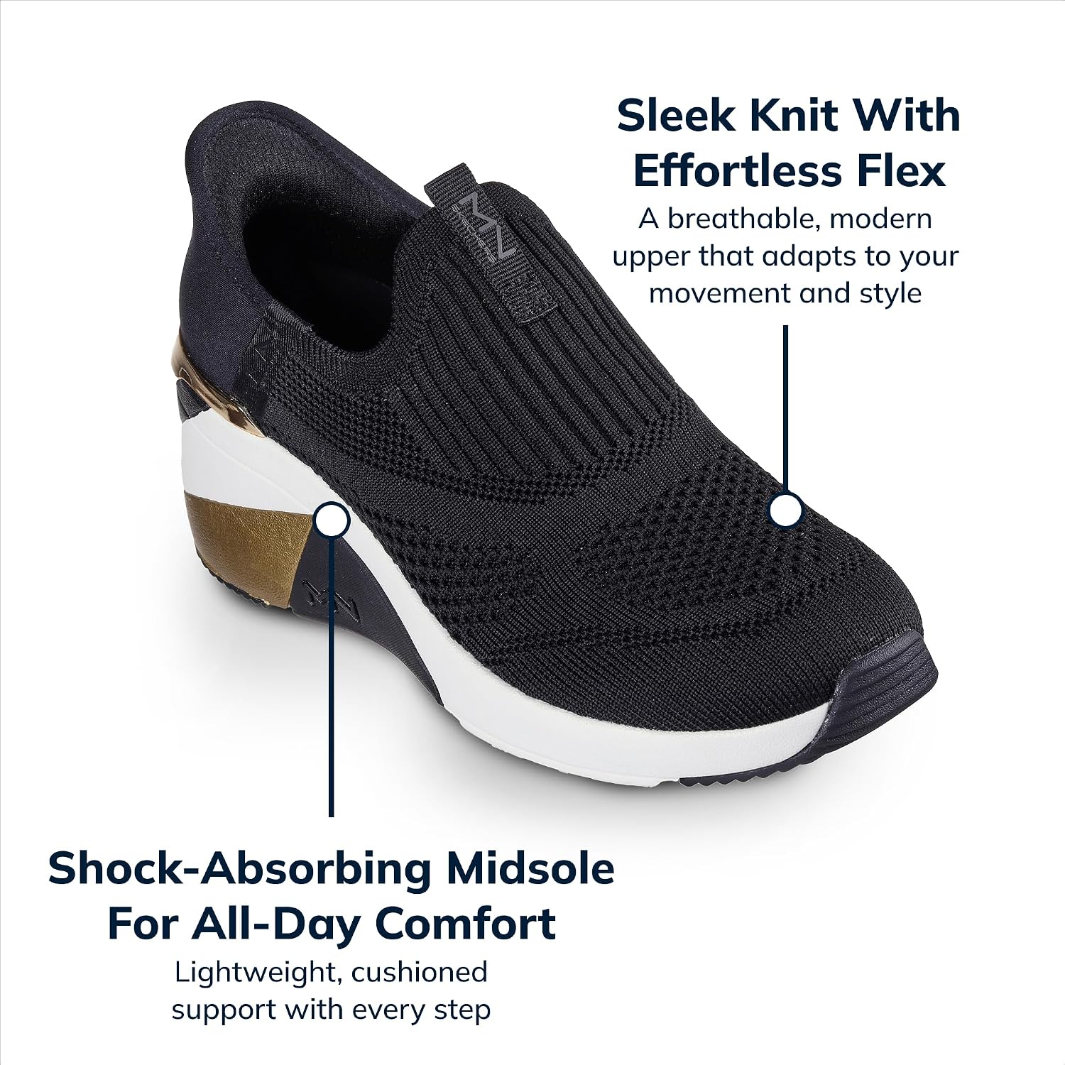 Skechers Women's A-Wedge Crecent Sneaker
