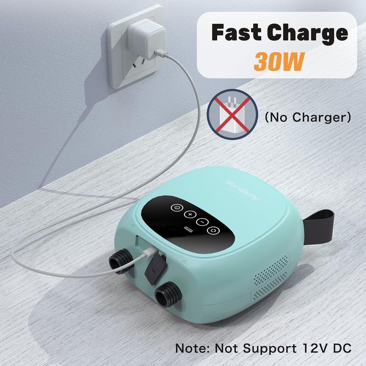 dwndpump Paddle Board Electric Pump, Rechargeable Battery-Powered Auto-Off