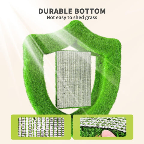 LOOBANI Artificial Grass, Realistic Fake Grass with Drainage Holes, 3x5ft