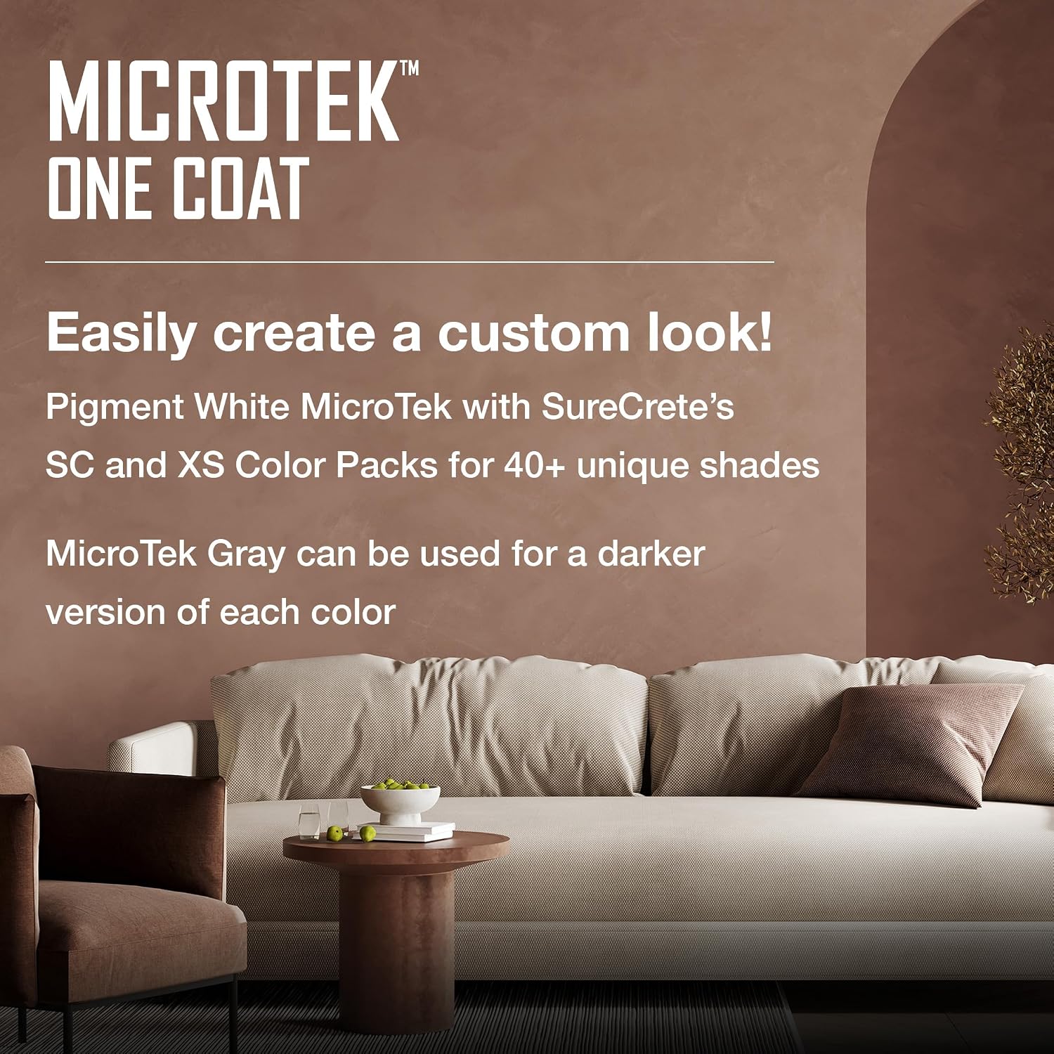 Surecrete MicroTek One Coat Microcement Overlay | White | 20 lb Pail