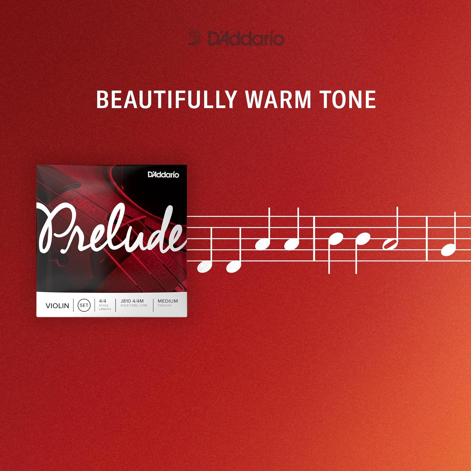 D'Addario Prelude Violin Single E String, 4/4 Scale, Medium Tension