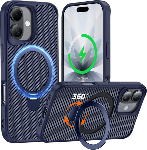 Designed for iPhone 17 Case with Stand, Cosmic Orange