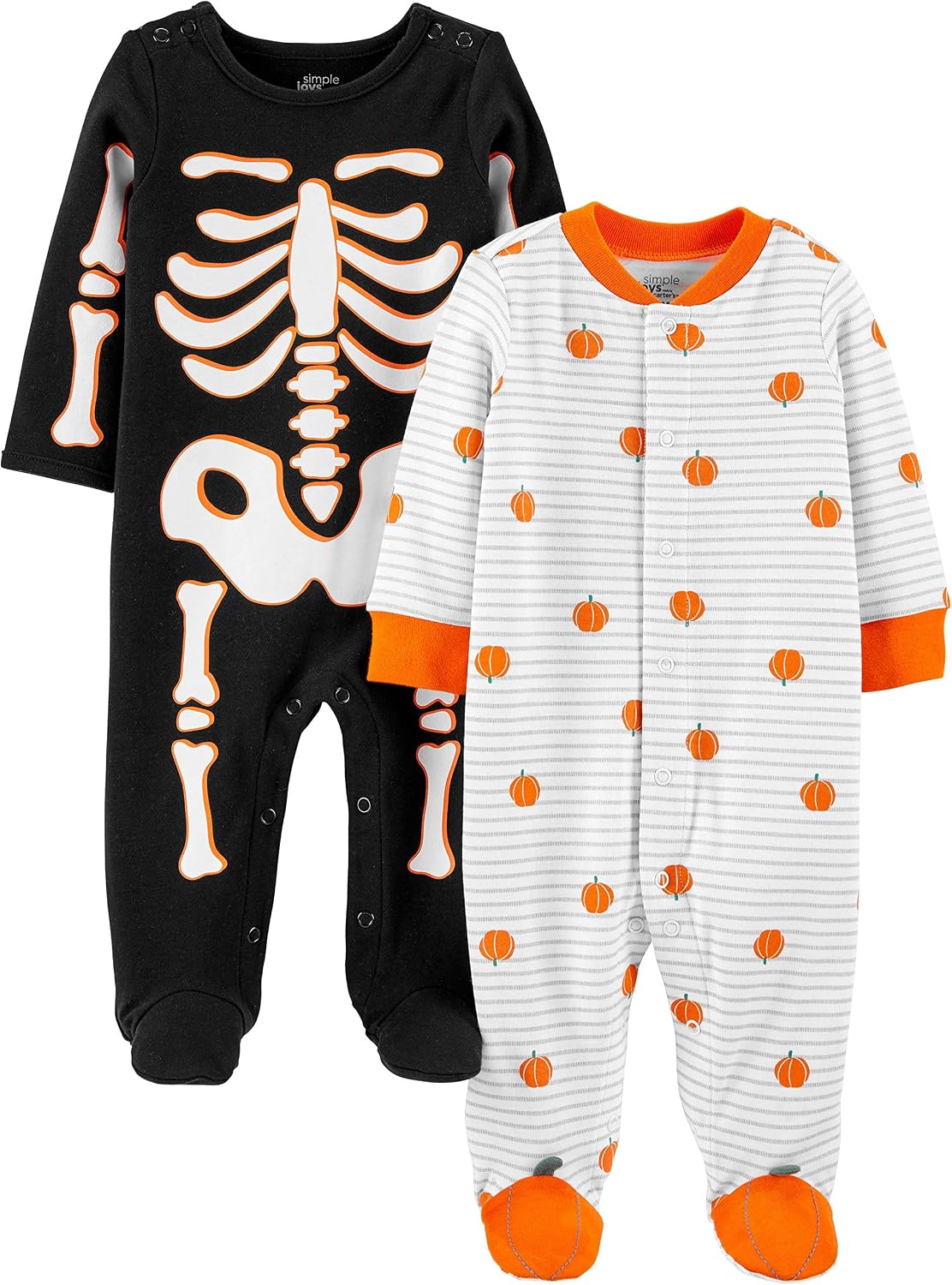 Simple Joys by Carter's Baby 2-pack Halloween Cotton Footed Sleep and Play