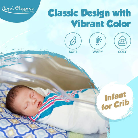 100% Cotton Unisex Hospital Receiving Blankets Flannel - 1 Pack