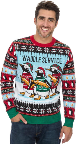 The Ugly Sweater Co. Ugly Christmas Sweater for Holiday Fun Tacky Unisex Design, Perfect Snug Fit Breathable Crewneck
