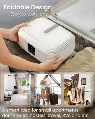 Portable Mini Clothes Dryer - 600W Electric Compact Folding Laundry Dryer Machine for Travel, RV, Apartment, Home
