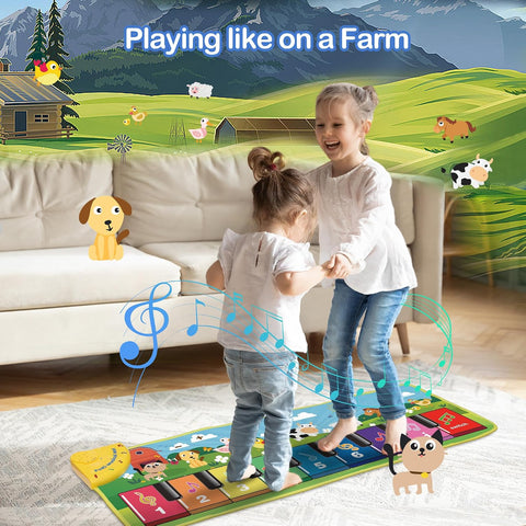 FOKI Floor Piano Mat, Toddler Toys for 1-5 Year Old Baby Boy Girl Gifts
