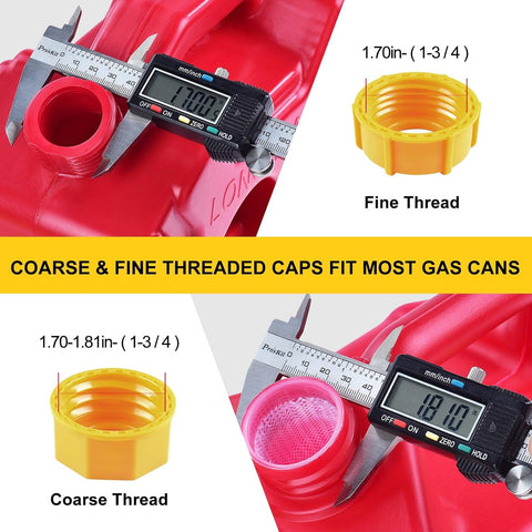 Gas Can Spout Replacement Kit, Gas Can Nozzle Replacement (5 Kits-Yellow)