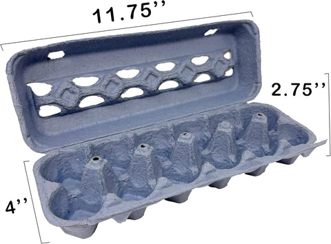 Blue Paper Pulp Egg Cartons - 50 Pack