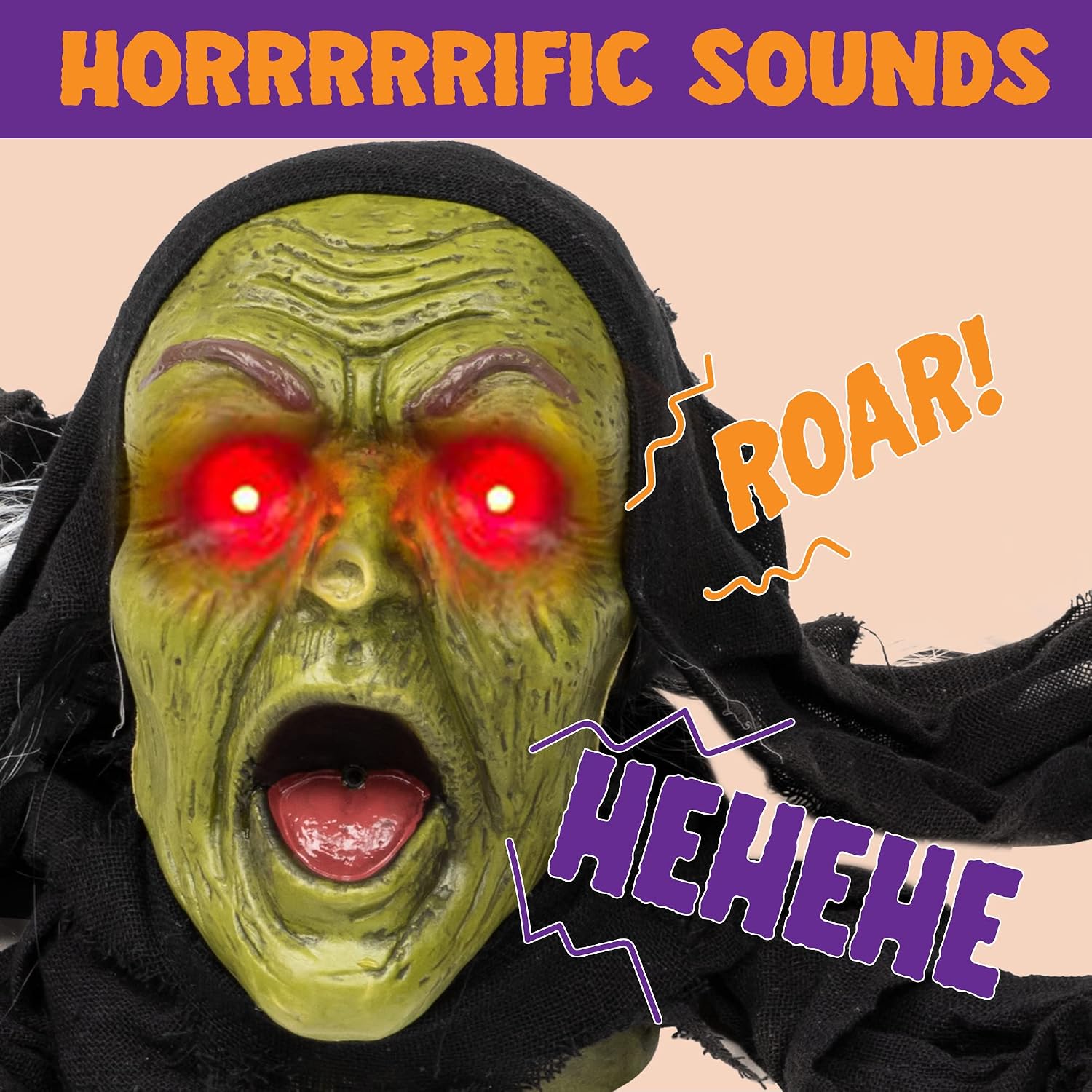 JOYIN Halloween Decoration Outdoor Zombie Groundbreaker, Halloween Outside Zombie Decor with Sound and Flashing Eyes, Scary Groundbreaker for Yard Lawn Graveyard Decorations, Haunted House Prop