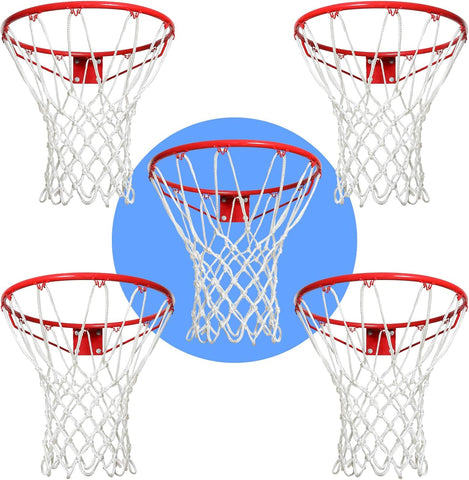LAO XUE Basketball Net Outdoor,(7.16 oz) 12 Loops Professional Heavy Duty Basketball Net Replacement,All Weather Anti Whip, Suitable for Outdoor Standard 12 Loops Basketball Hoop