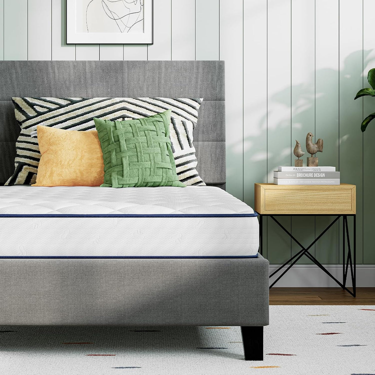 Novill 8 Inch Foam and Spring Hybrid Mattress, Twin Mattress in a Box|Medium Support, CertiPUR-US Certified Foam & Steel Coils, Durable Design, Guest and Youth Bedroom, Eco-Friendly Packaging