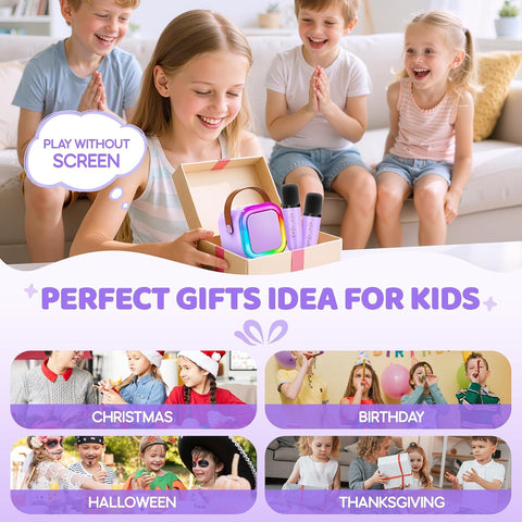 IROO Mini Karaoke Machine for Kids, Birthday Gifts Toys for Girls Ages 3-12