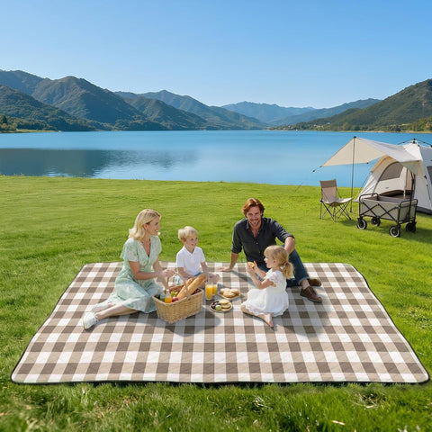 TigeJoy Extra Large Picnic Blanket Waterproof Beach Blanket 80''x100''