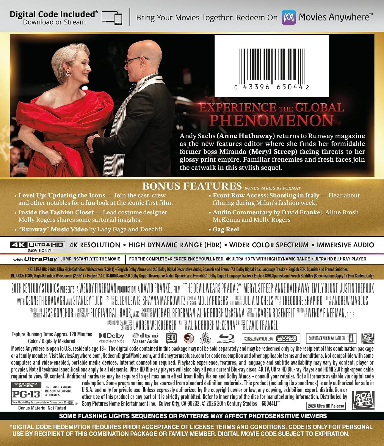 The Devil Wears Prada 2 - 4K UHD/Blu-ray Combo + Digital