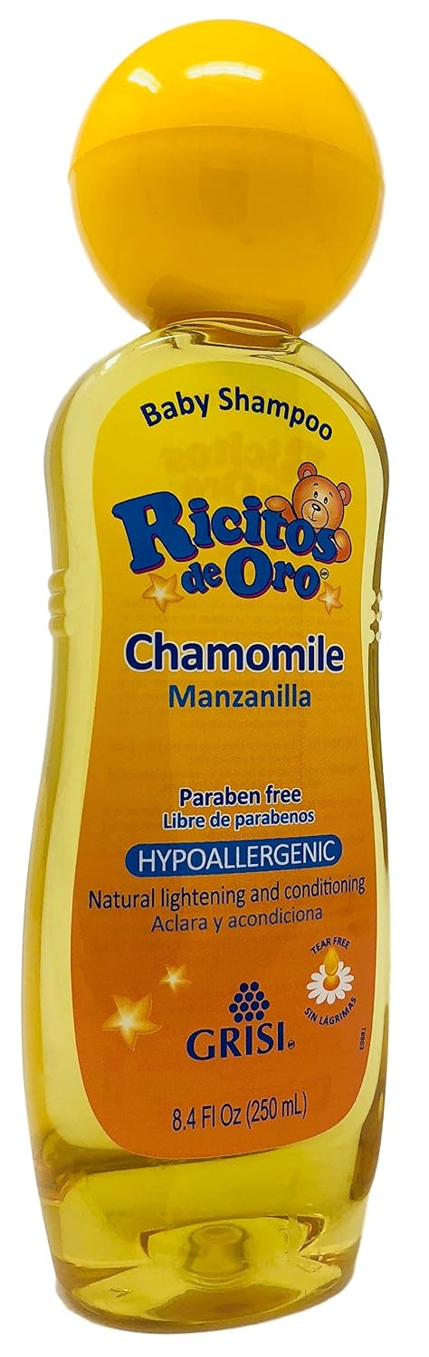 Ricitos de Oro Chamomile Baby Shampoo, Hypoallergenic Tear Free Baby Shampoo with Chamomille Extract; 8.4 Fl Oz
