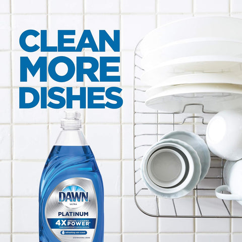 Dawn Platinum Dishwashing Liquid Dish Soap, Refreshing Rain, 16.2 Fl Oz