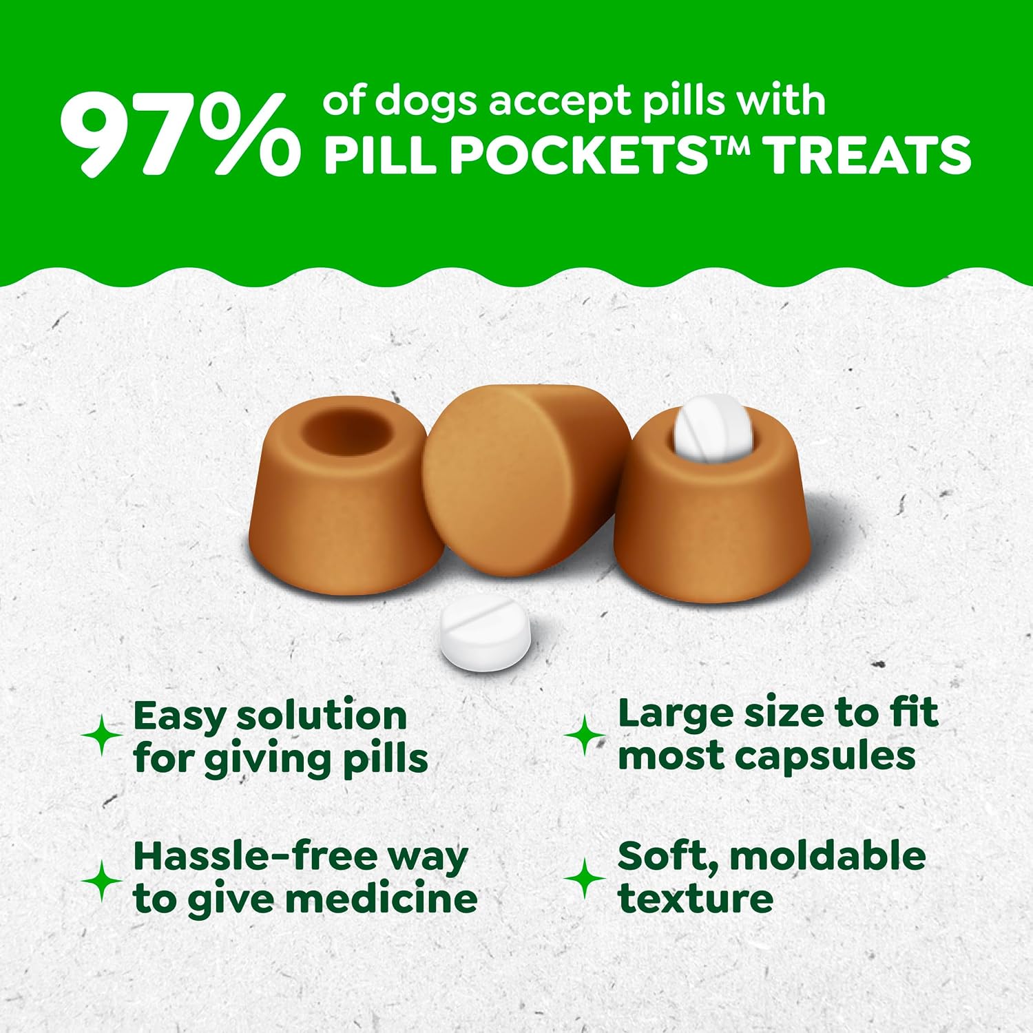 Greenies Pill Pockets Small Size Dog Treats, Peanut Butter, 3.2 oz