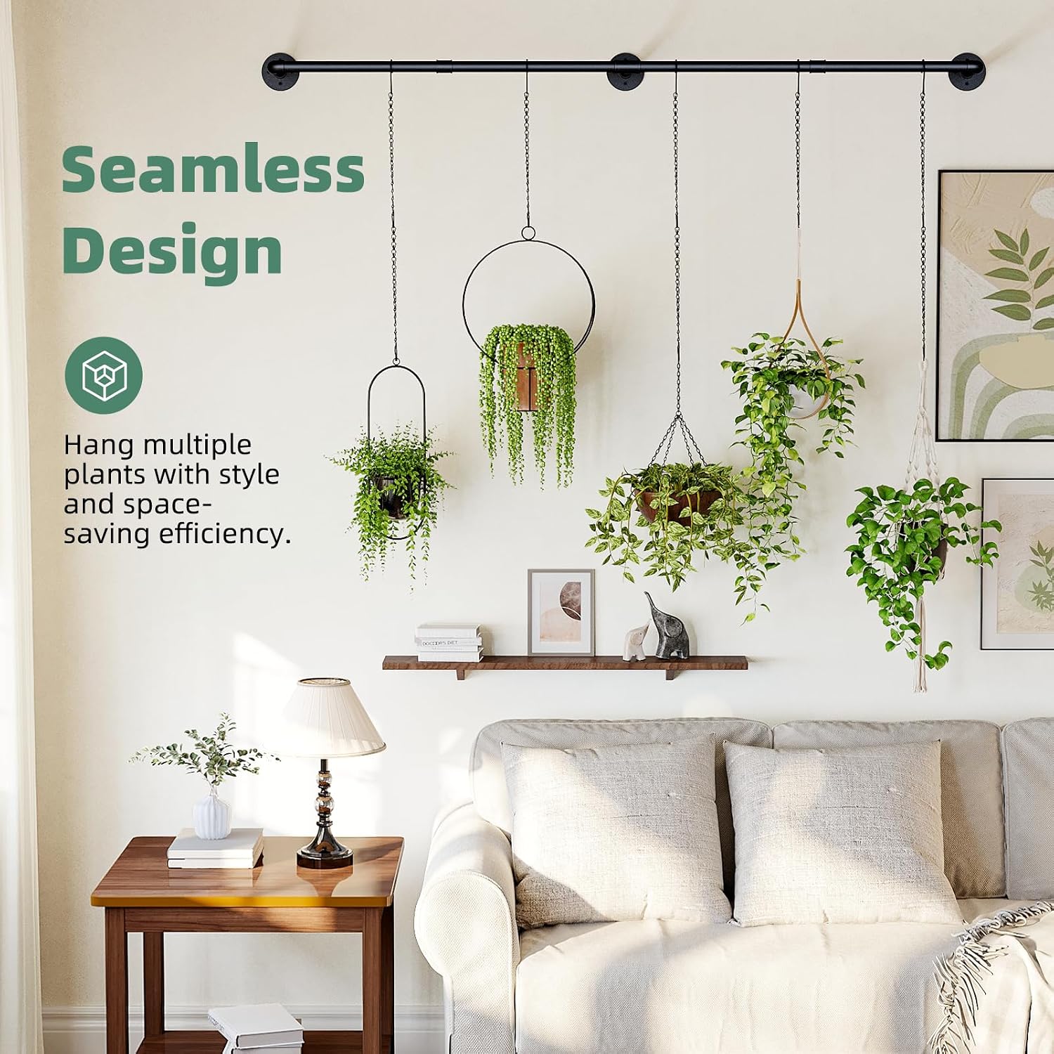 Galood Plant Hanger Indoor with 6 Hanging Chains Hanging Planters