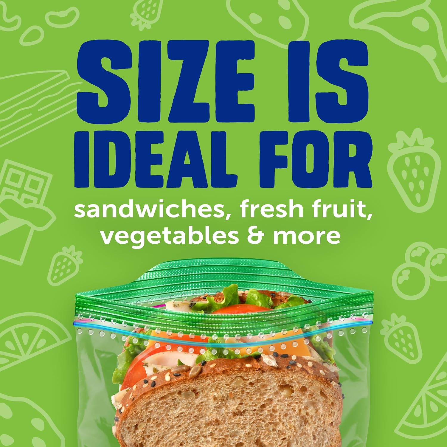 Ziploc Sandwich & Snack Bags, Food Storage, Easy Open & Close, 270 Count