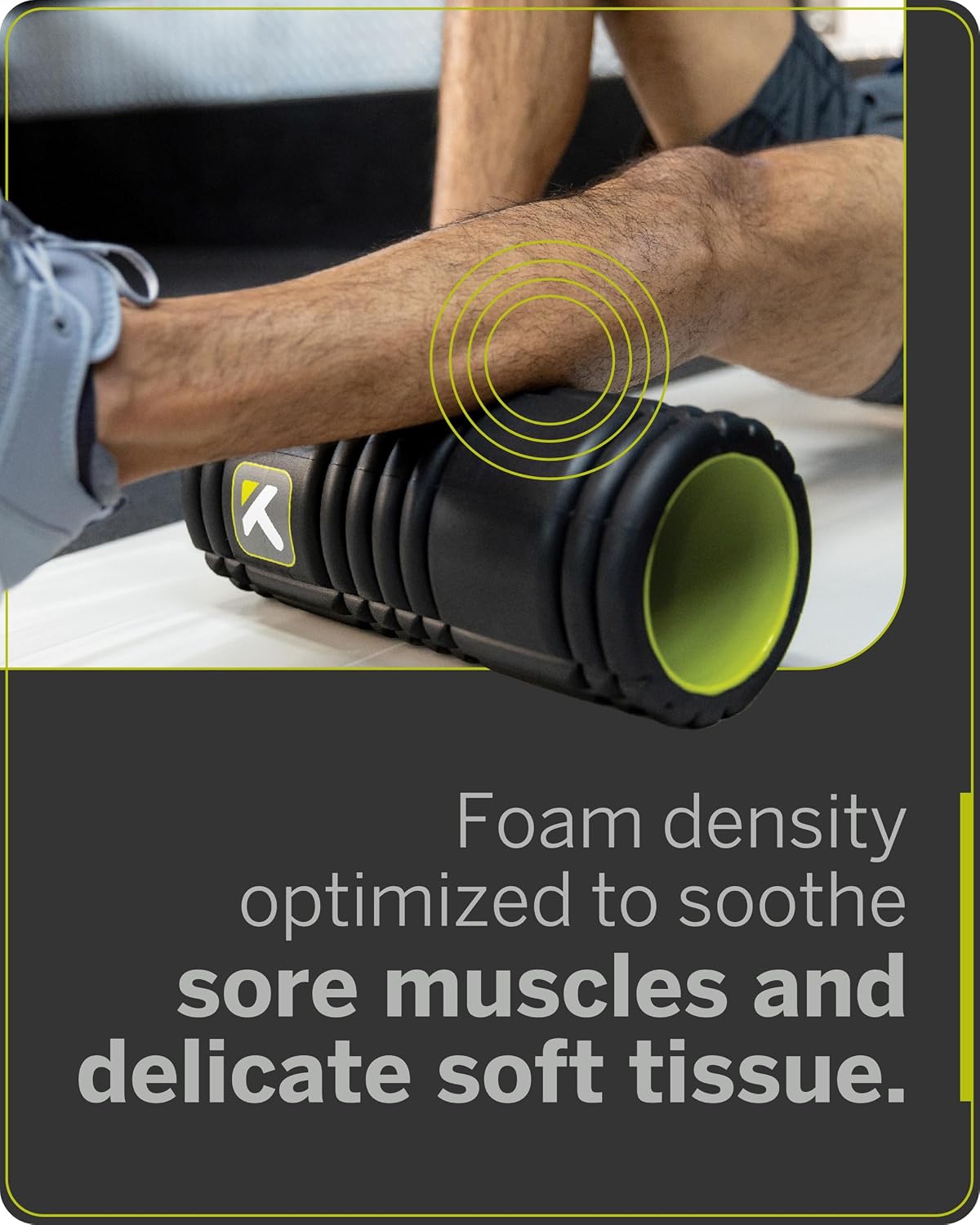 TriggerPoint Grid 1.0 Foam Roller - 13" Multi-Density Massage Roller for Deep Tissue & Muscle Recovery - Relieves Tight, Sore Muscles & Kinks, Improves Mobility & Circulation - Targets Key Body Parts