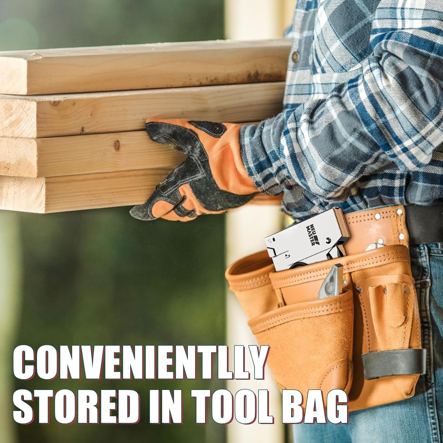 NEU MASTER All Steel Staple Gun, Wood Stapler Gun with 4000 Staples
