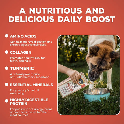 Brutus Bone Broth Liquid for Dogs | All Natural | Made in USA | Glucosamine & Chondroitin for Healthy Joints | Human Grade Ingredients | Hydrating Food Topper, Gravy & Treat (Pork, 2-Pack)