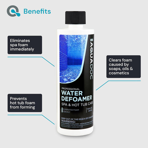 AquaDoc Hot Tub Defoamer - Spa Anti Foam Concentrate, 16 oz