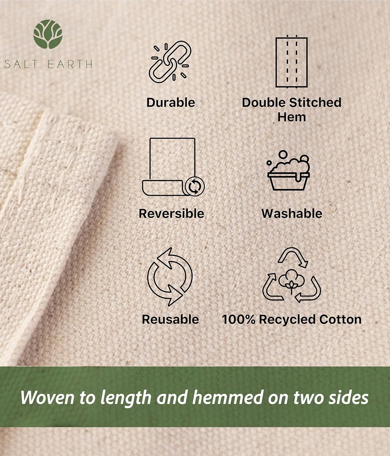 1Pk Recycled Cotton All Purpose Canvas Tarp Cover Painter Drop Cloth-9x12ft