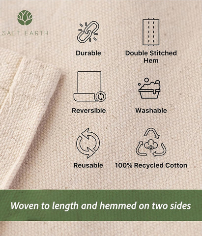 1Pk Recycled Cotton All Purpose Canvas Tarp Cover Painter Drop Cloth-9x12ft