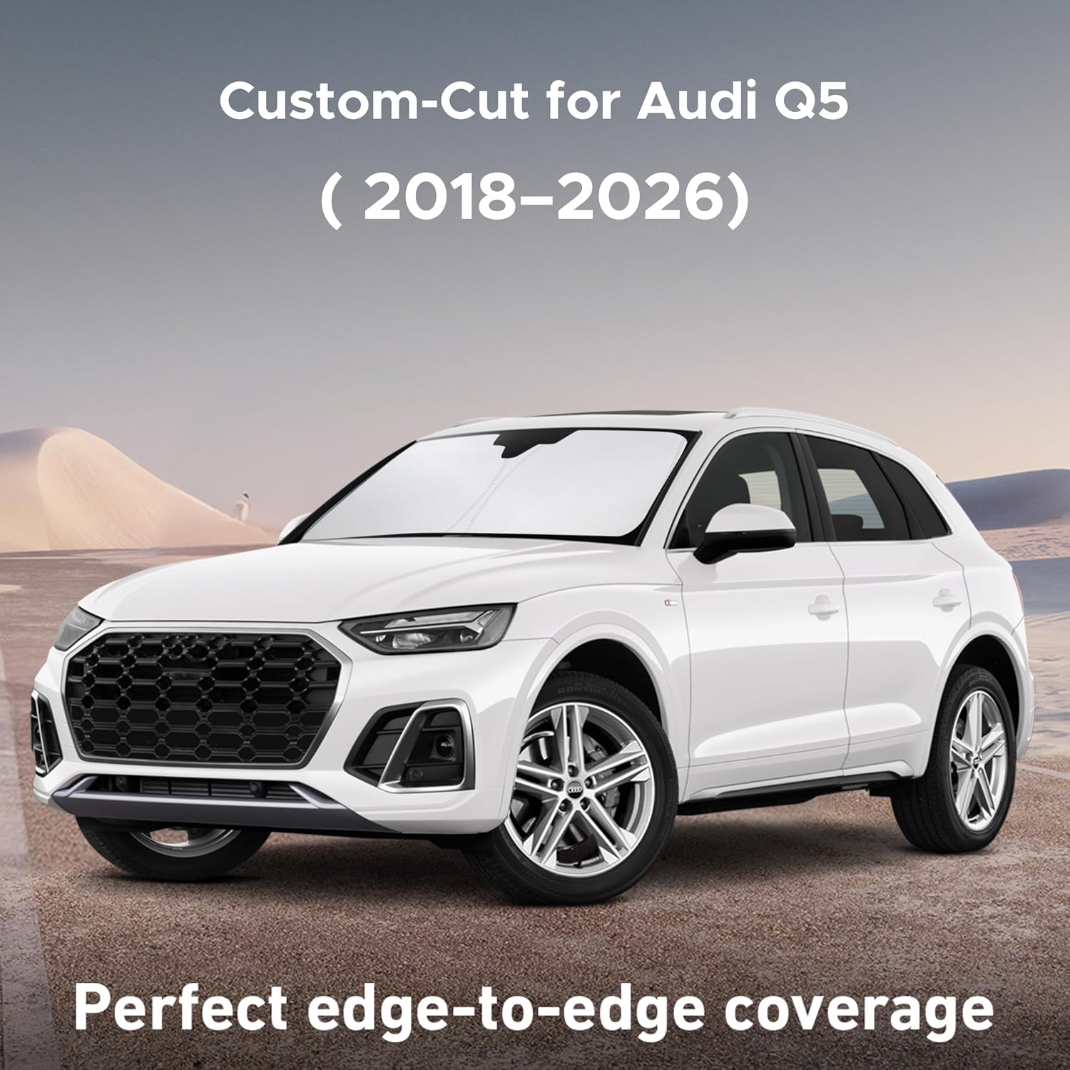 EcoNour Windshield Sunshade Compatible for Audi Q5 2018-2024 2025 2026