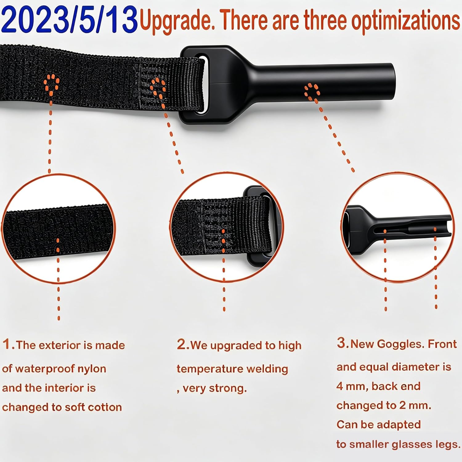 KSACLE Adjustable Glasses Strap, Upgrade 4 Pack No Tail Eyeglass Straps, Universal Fit Rope Eyewear Retainer, Sport Unisex Sunglass Retainer Holder Strap for Men, Women and Kids (Black, 8-13 inch)
