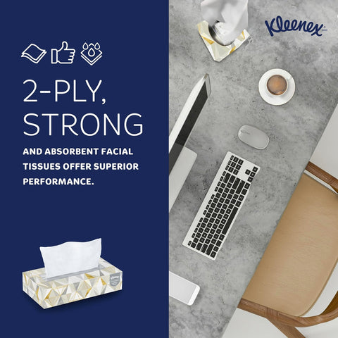 Kleenex Professional Facial Tissue, Bulk, 48 Boxes x 125 Tissues (21606)