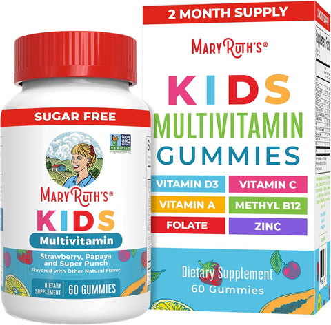 MARYRUTH'S Kids Multivitamin Gummies, Sugar Free, 2 Month Supply, Ages 4+