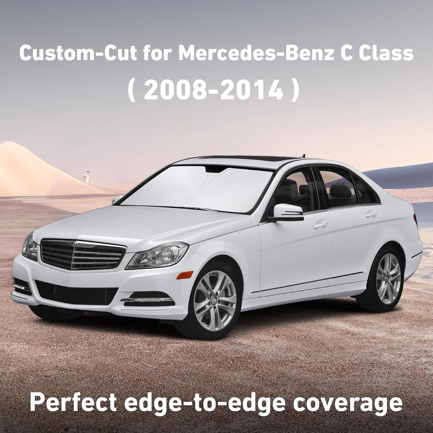 EcoNour Windshield Sunshade Compatible for Mercedes Benz C Class 2008-2014